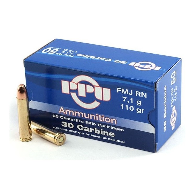 Cartouches Partizan  30 M1 110 Grains FMJ-RN X50 CAT C