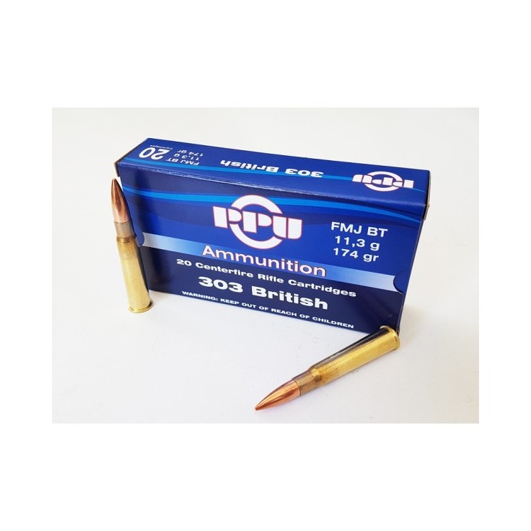 Cartouches Partizan Cal. .303 British 174-Grs FMJ BT CAT C