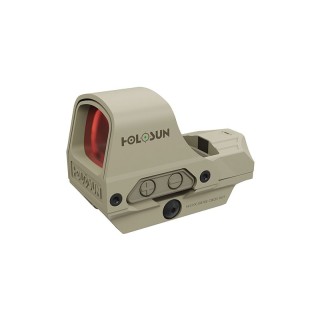Holosun Reflex 510C - FDE - Réticule : Vert - Bouton +/- et Panneau solaire - Montage QD
