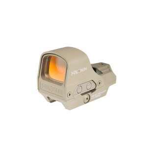 Holosun Reflex 510C FDE - Réticule : Rouge - Bouton +/- et Panneau solaire - Montage QD
