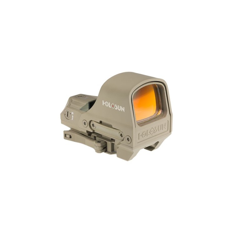 Holosun Reflex 510C FDE - Réticule : Rouge - Bouton +/- et Panneau solaire - Montage QD