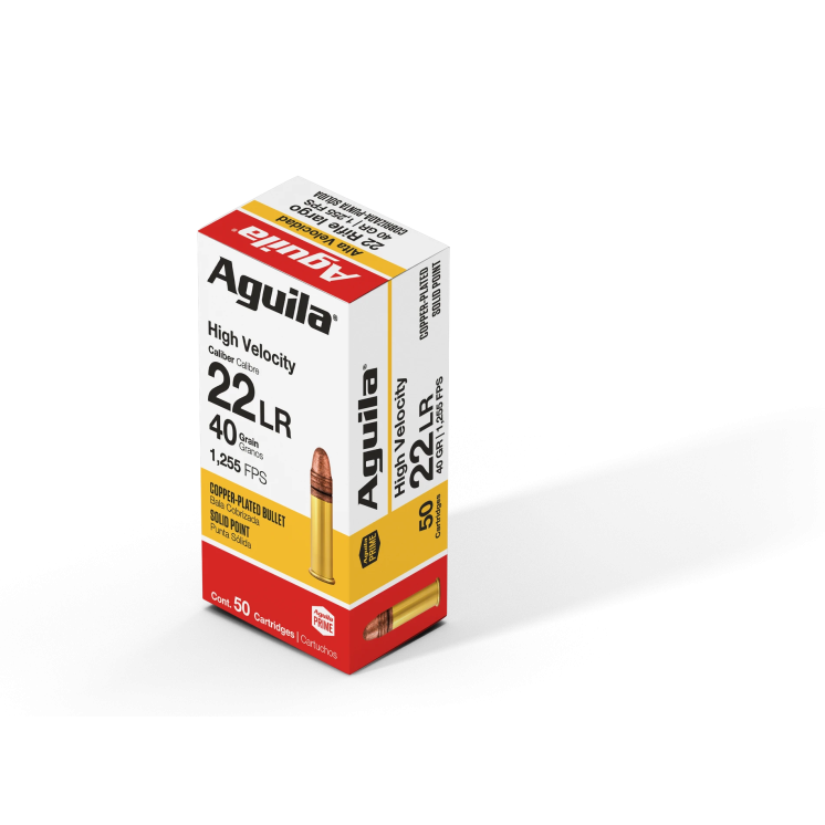 Boite de 50 Cartouches Aguila Calibre 22 LR HV SP 40 Grains