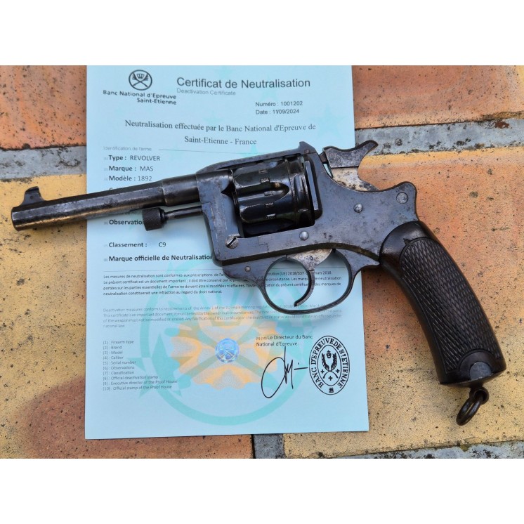 REVOLVER MAS 1892 daté 1893 PUR WW1 NEUTRA SAINT ETIENNE 2025