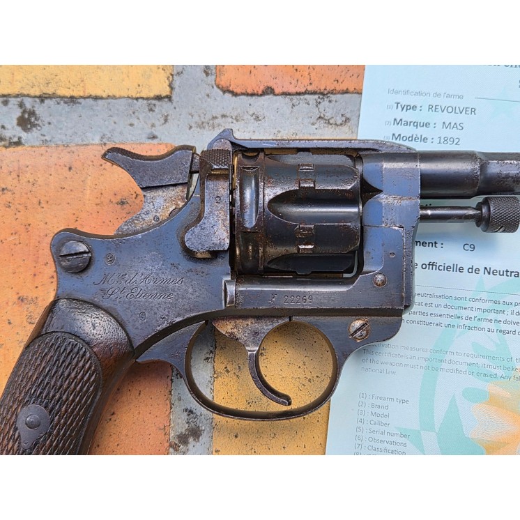 REVOLVER MAS 1892 daté 1893 PUR WW1 NEUTRA SAINT ETIENNE 2025