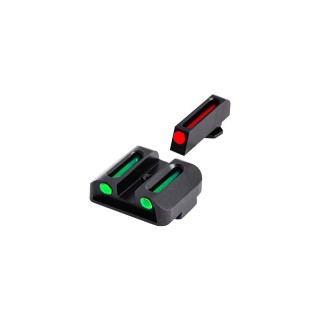 Hausse fixe et guidon Fibre Optique - Pour Glock - Bas