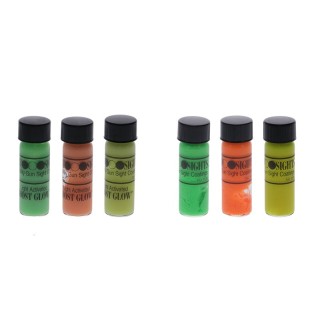 Kit peinture pour organes de visée - 3 hautes visibilités et 3 luminescents