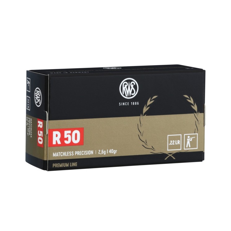 MUNITIONS R50 RWS 22LR 2.6G 40GR CAT C