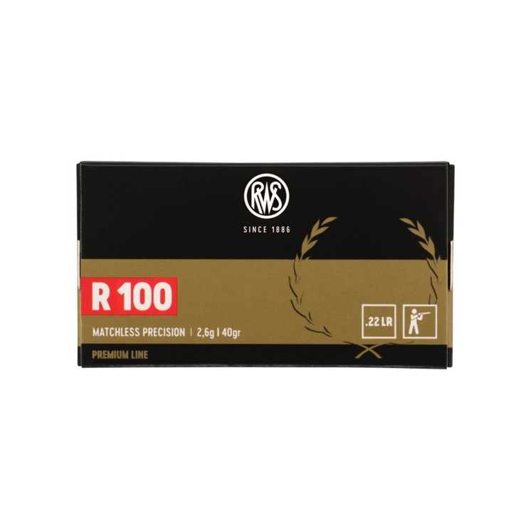 MUNITIONS RWS R100 22LR 2.6G 40GR BTE50 CAT C