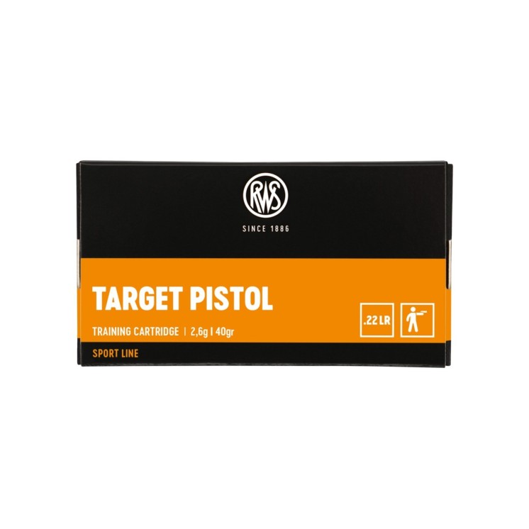 MUNITIONS RWS TARGET PISTOL 22LR2.6G 40GR BTE50 CAT C