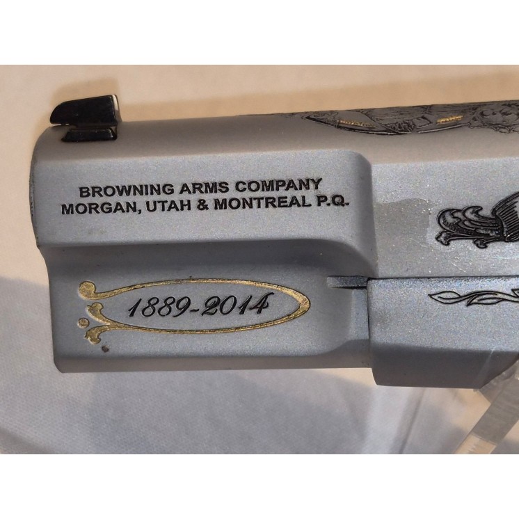 Très rare Pistolet FN GP 35 Browning Belgique le n°1 de la série limité anniversaire gravures et placage OR calibre 9x1 CAT B