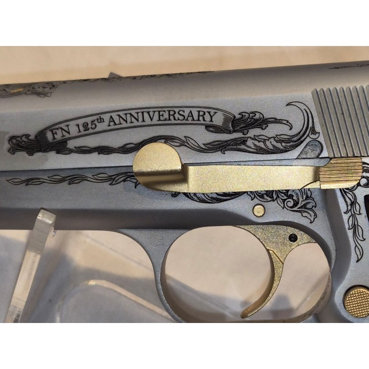 Très rare Pistolet FN GP 35 Browning Belgique le n°1 de la série limité anniversaire gravures et placage OR calibre 9x1 CAT B