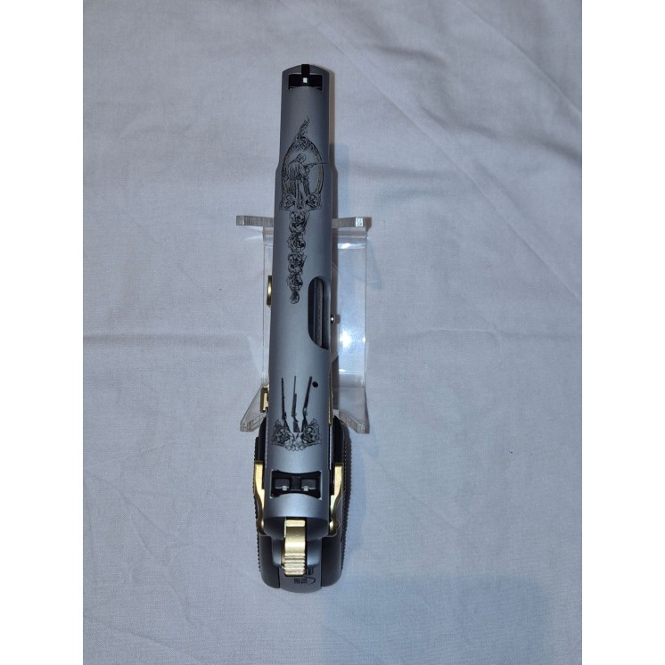 Très rare Pistolet FN GP 35 Browning Belgique le n°1 de la série limité anniversaire gravures et placage OR calibre 9x1 CAT B