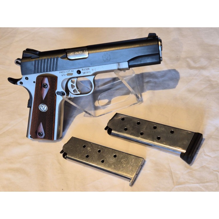 PIST RUGER SR1911 45 ACP GOV 5" 8+1CPS STAINLESS STEEL BARREL BI COLOR CAT B