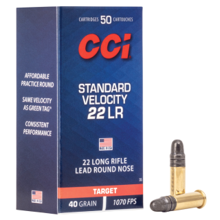 Munitions CCI C/22LR Standard Velocity 40 Grains - Boite de 50 Cat C