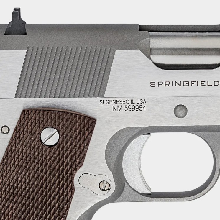 PISTOLET SPRINGFIELD 1911 INOX MIL-SPEC TYPE 1911 A1 CAL 45 ACP CANON 5 CAT B