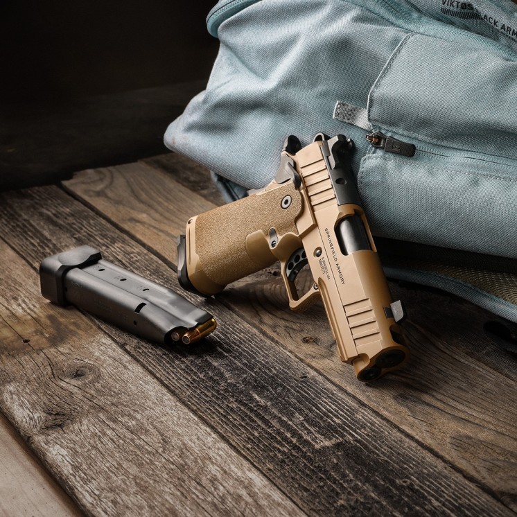 PISTOLET SPRINGFIELD DS PRODIGY TAN CAL 9X19 MM CANON 5 CAT B