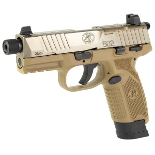 PISTOLET  FN HERSTAL 502 TACTICAL FDE 4,6 en CAL .22 LR CAT B