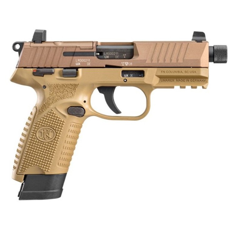 PISTOLET  FN HERSTAL 502 TACTICAL FDE 4,6 en CAL .22 LR CAT B