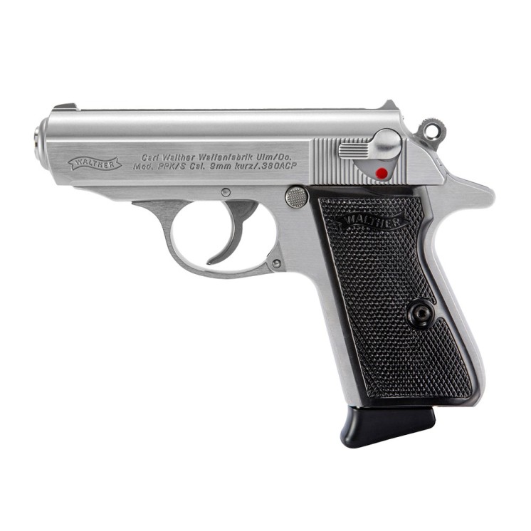 PISTOLET  WALTHER  PPK/S CAL 380 ACP, 7 COUPS - INOX CAT B