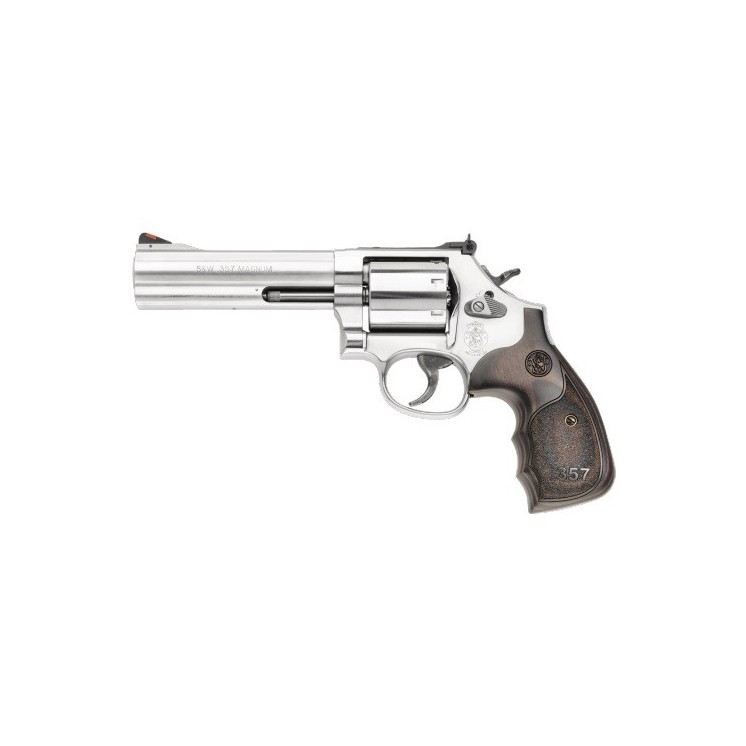 REVOLVER S&W 686 SERIE 3-5-7 POUCES 357MAG CROSSE BOIS 7 COUPS  CAT B