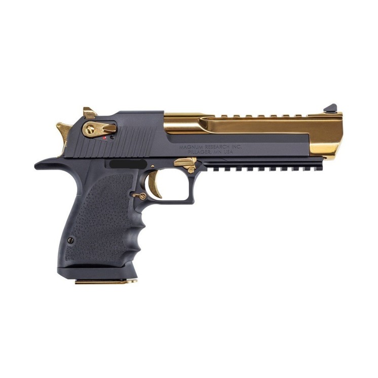 PISTOLET DESERT EAGLE ALU BLACK&GOLD CAL.50AE 6 pouces