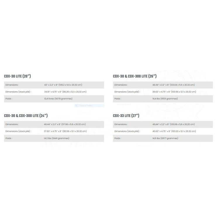 CARABINE CADEX CDX-30 Lite 308 Win, 26 POUCES CAT C