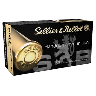 CARTOUCHES SELLIER BELLOT 38SP FMJ 158 GRS 10.25g CAT B