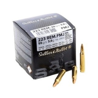 CARTOUCHES SELLIER BELLOT 223 REM 55 GRS FMJ CAT B