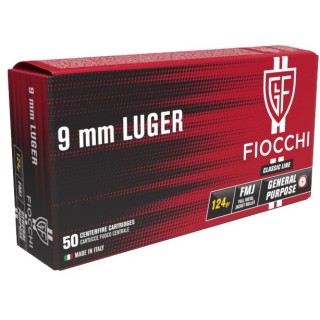 Cartouche Fiocchi c/9mm para fmj 123 grs CAT B