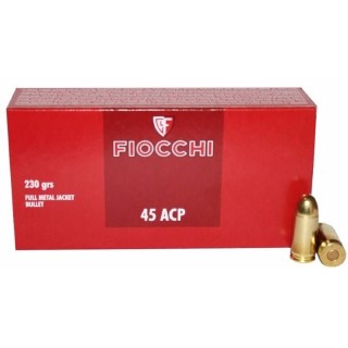 Cartouches Fiocchi classique cal 45 acp fmj 230 grains CAT B