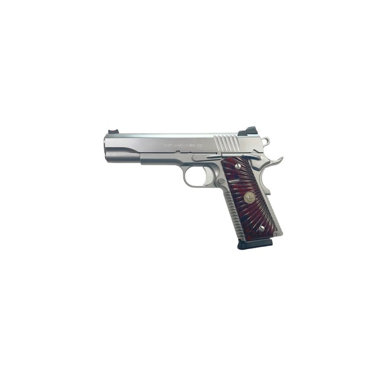 PISTOLET Wilson Combat Pistolet ACP Full Size Stainless 1911 CALIBRE:9x19 Plaquettes Coco Bolo CAT B