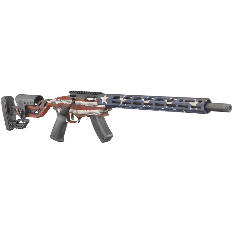 CARABINE RUGER PRECISION RIMFIRE 22LR 1 CHARGEUR 10CPS 18" DRAPEAU AMERICAIN CAT C